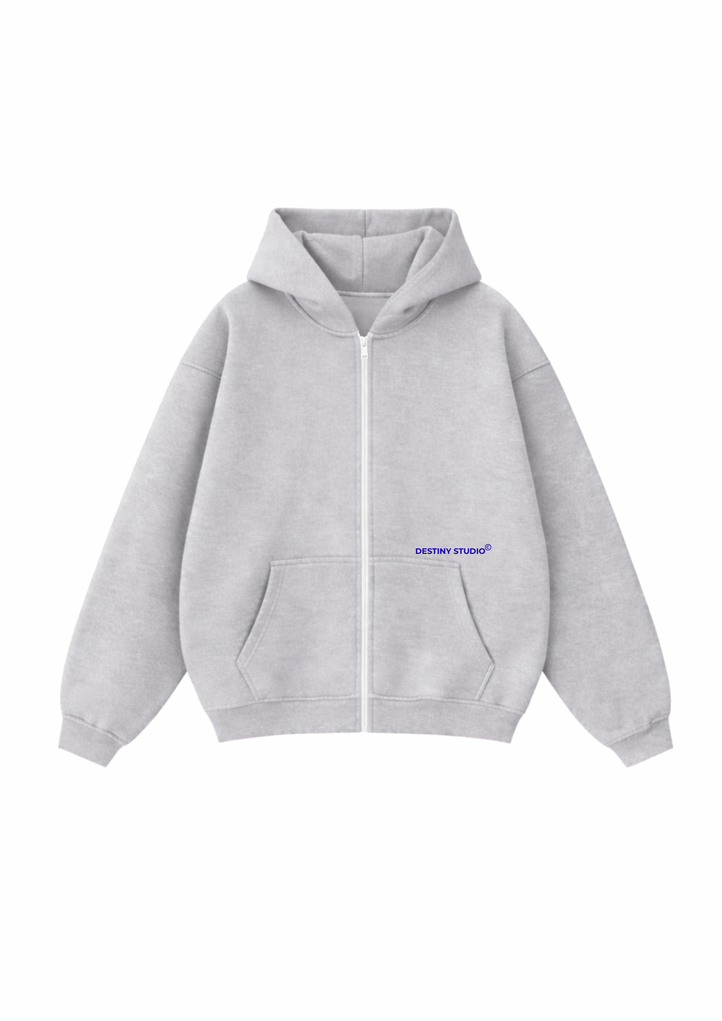 Grey Zip-up Hoodie